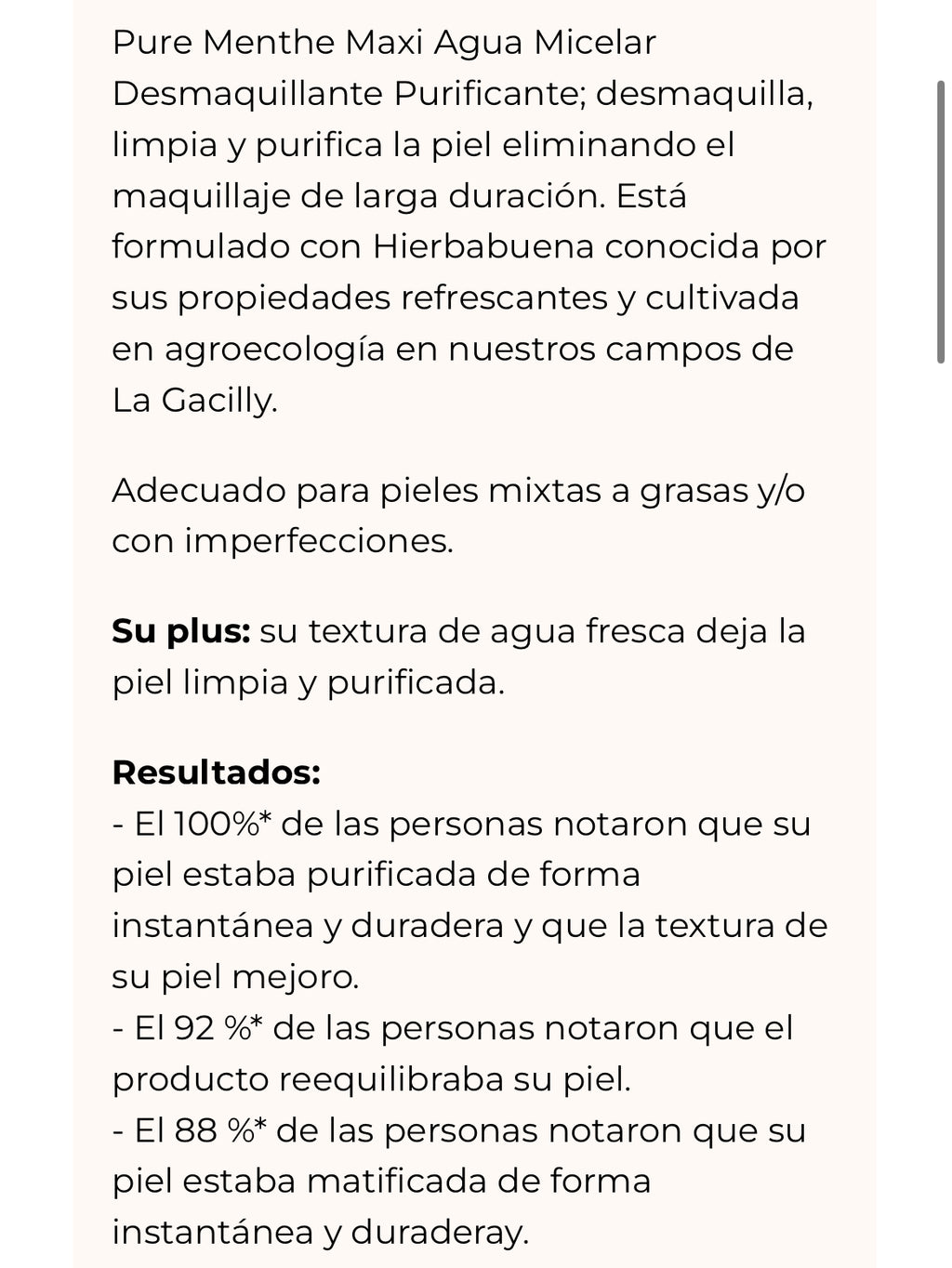 Agua Micelar Desmaquillante Purificante